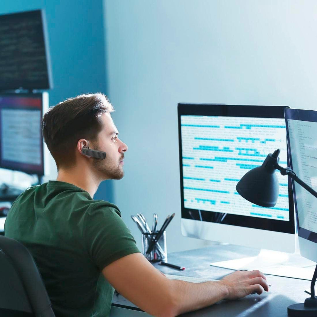 Hama Mono Bluetooth Headset (Multipoint, für zwei Geräte, Sprachsteuerung, Berührungssteuerung, Head