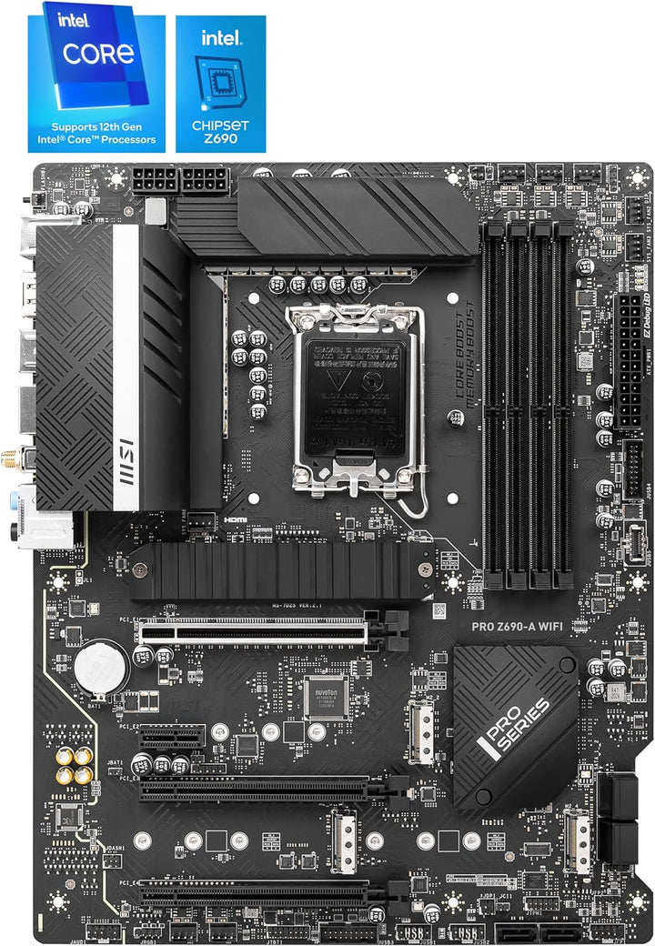MSI PRO Z690-A WIFI Mainboard ATX, unterstützt Intel Prozessoren 12. Generation, LGA 1700, 14 Duet R