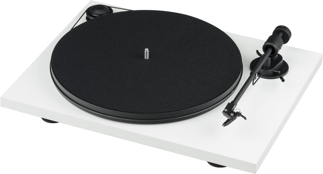 Pro-Ject Primary E Phono, Audiophiler Plug&Play Plattenspieler mit integrierter Phono Vorstufe (Weis