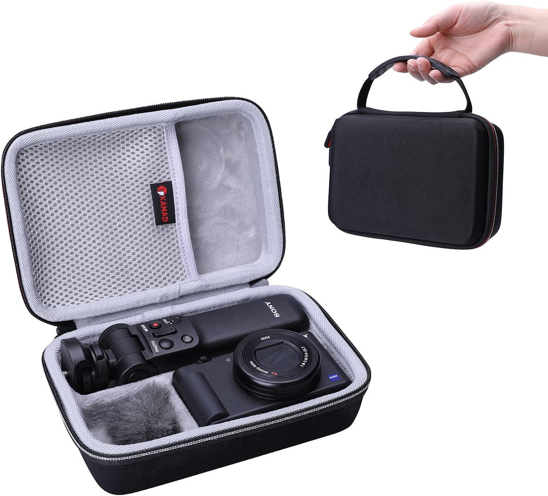 XANAD Eva Reisetasche für Sony ZV-1 ZV-1II 2 Kamera mit Vlogger Zubehör-Kit Stativ und Mikrofon - Re