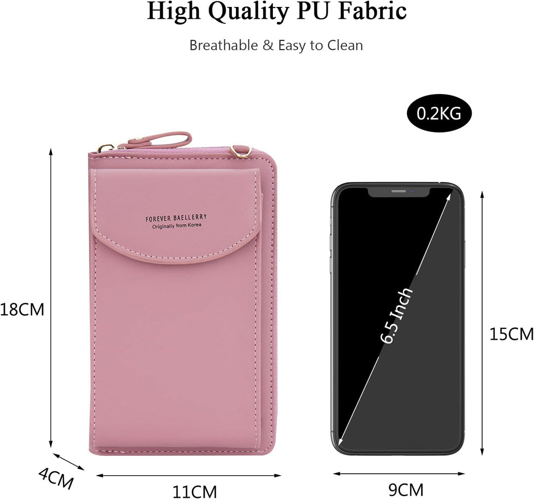 FANDARE Umhängetasche Damen Schultertaschen Geldbörse Leichte Handy-Brieftasche Crossbody Bag für Mä