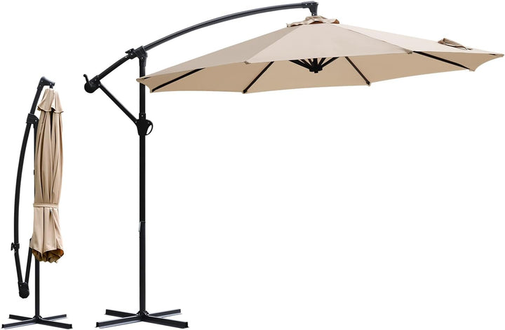 Sekey® Ampelschirm 300 cm Sonnenschirm Gartenschirm Kurbelschirm mit Kurbelvorrichtung Sonnenschutz