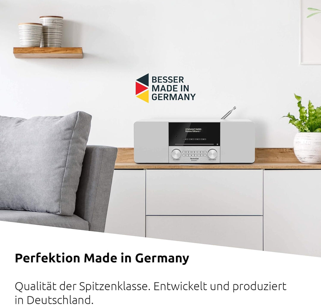 TechniSat DIGITRADIO 3 - Stereo DAB Radio Kompaktanlage (DAB+, UKW, CD-Player, Bluetooth, USB, Kopfh