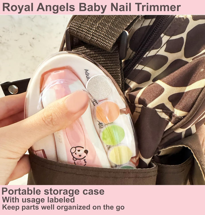 Royal Angels Baby-Nagelfeile 21 in 1, mit zusätzlichen 13 Ersatzwerkzeugen, Baby-Nagel, Baby-Nagelsc