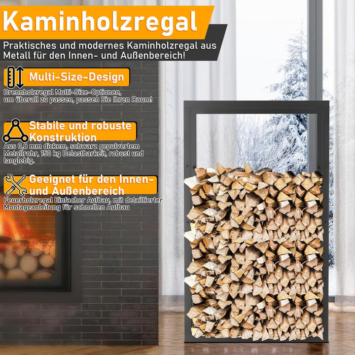 Ansobea 150x60x25cm Kaminholzregal Brennholzregal Feuerholzregal Holzhalter Kaminholzregal Aussen Me