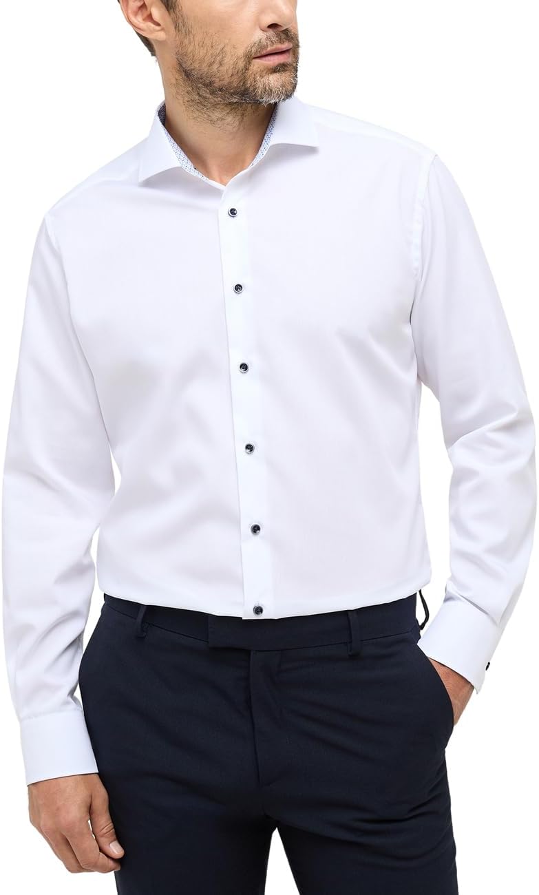 ETERNA Herren Original Shirt MODERN FIT 40 Weiã, 40 Weiã