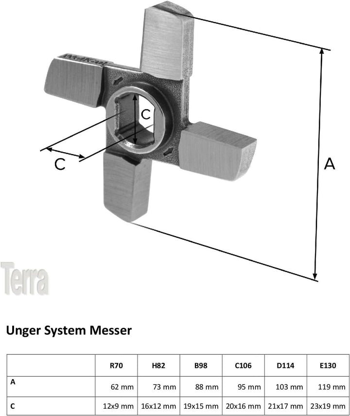 Wolfcut H82 Lochscheibensatz 3 mm + 8 mm Bohrung + 2 Kreuzmesser + 1 Vorschneider System Unger Werkz
