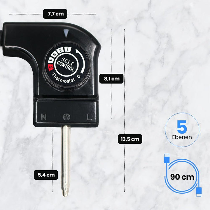 Anakel Home Kabel für elektropfanne Grillplatte, Thermostat für Princess, Kabel mit Thermostat für F