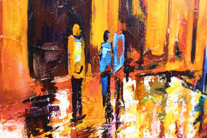 YS-Art XXL Abstrakt Acryl Gemälde auf Leinwand Brandenburger Tor handgemalt Wandbilder Wohnzimmer mo