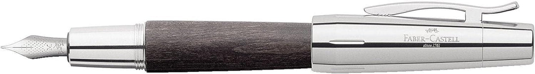 Faber-Castell 148221 - Füllfederhalter e-motion Holz / Chrom, Feder: F, inklusive Geschenkverpackung