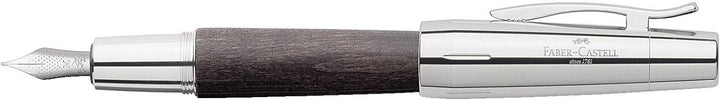 Faber-Castell 148221 - Füllfederhalter e-motion Holz / Chrom, Feder: F, inklusive Geschenkverpackung