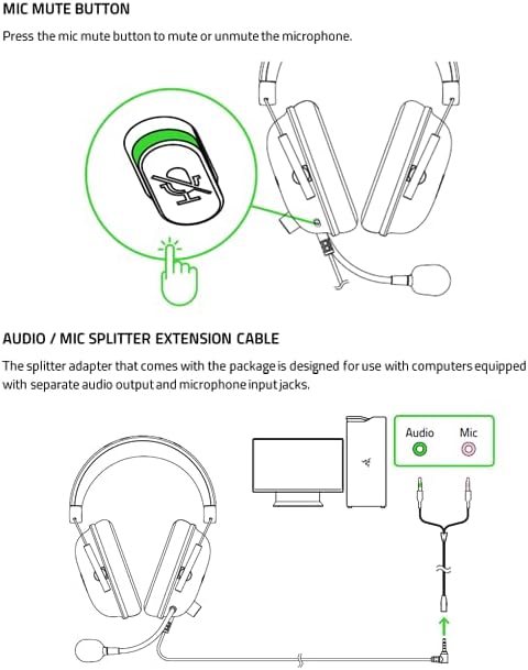 Razer BlackShark V2 X Gaming-Headset: 7.1 Surround Sound – 50 mm Treiber – Memory-Schaumstoff-Kissen