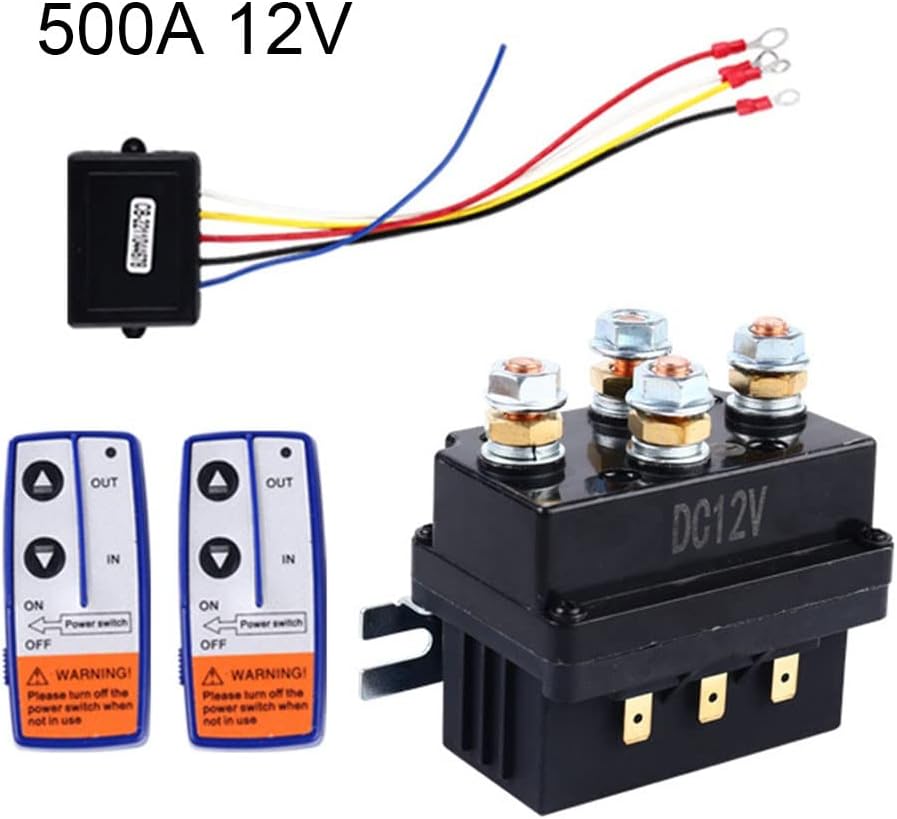 12 V 500 A Schütz Seilwinde Steuerung Magnetventil Dual Wireless Fernbedienung Set
