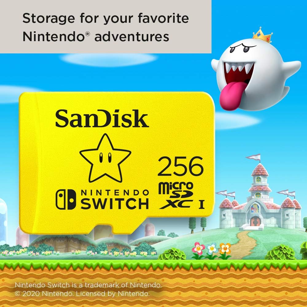 SanDisk microSDXC UHS-I Speicherkarte für Nintendo Switch 256 GB (U3, Class 10, 100 MB/s Übertragung