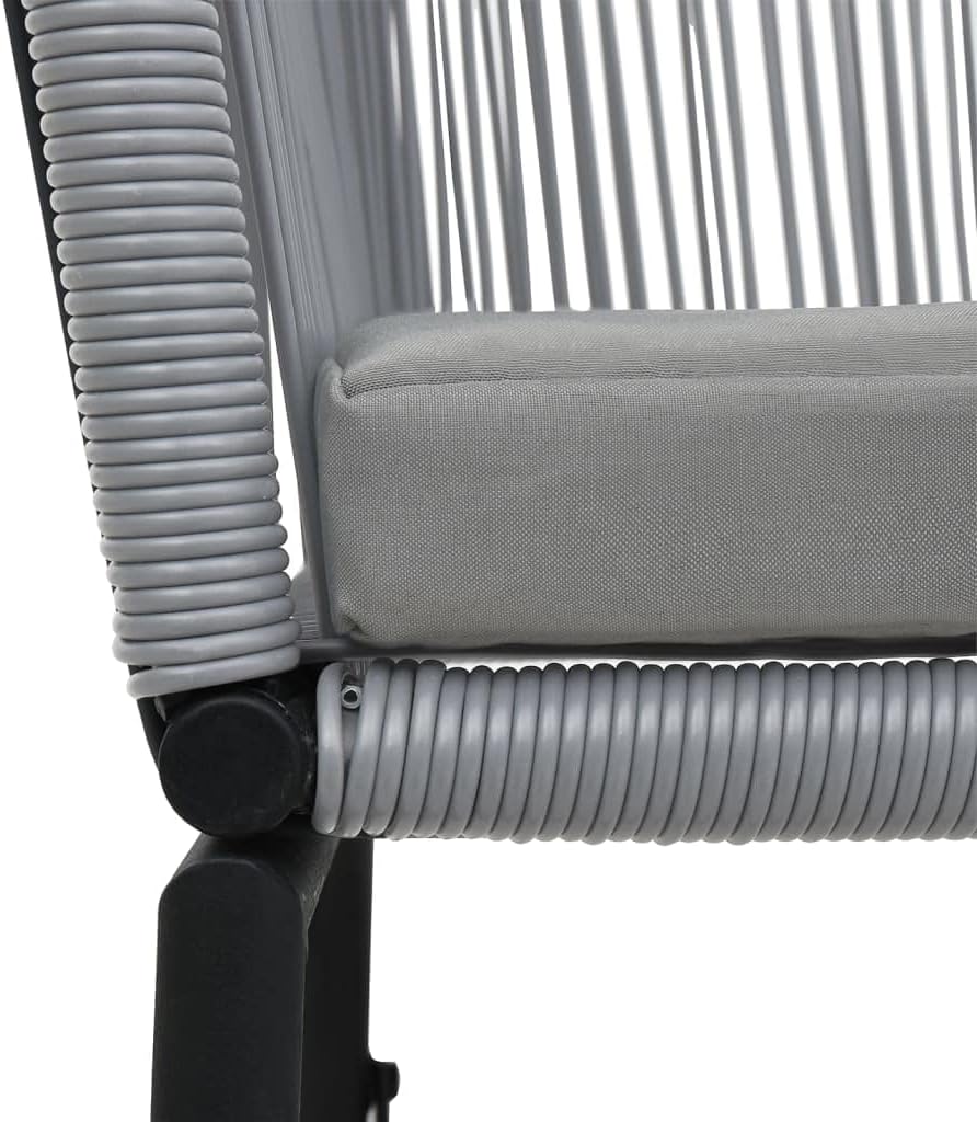 vidaXL Bistroset 3-TLG. mit Kissen Balkonset Gartenmöbel Sitzgruppe Balkonmöbel Garnitur Gartenset B