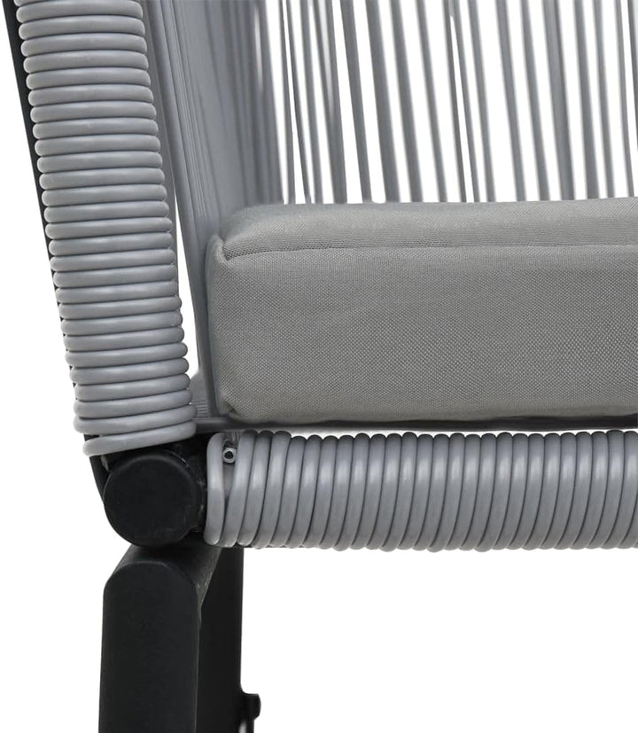 vidaXL Bistroset 3-TLG. mit Kissen Balkonset Gartenmöbel Sitzgruppe Balkonmöbel Garnitur Gartenset B