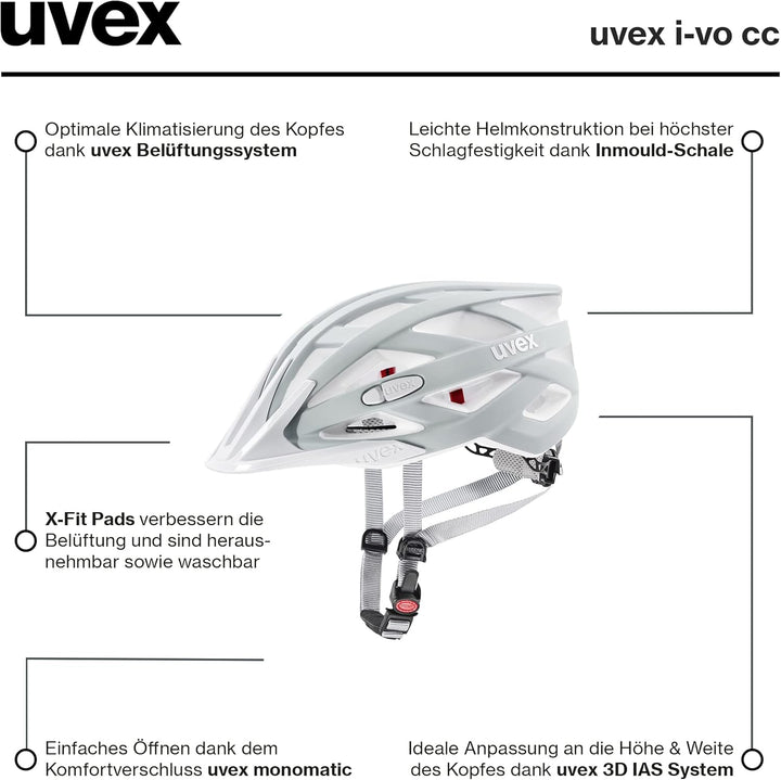 uvex i-vo cc - Leichter Allround-Helm für Damen und Herren - individuelle Grössenanpassung - erweite
