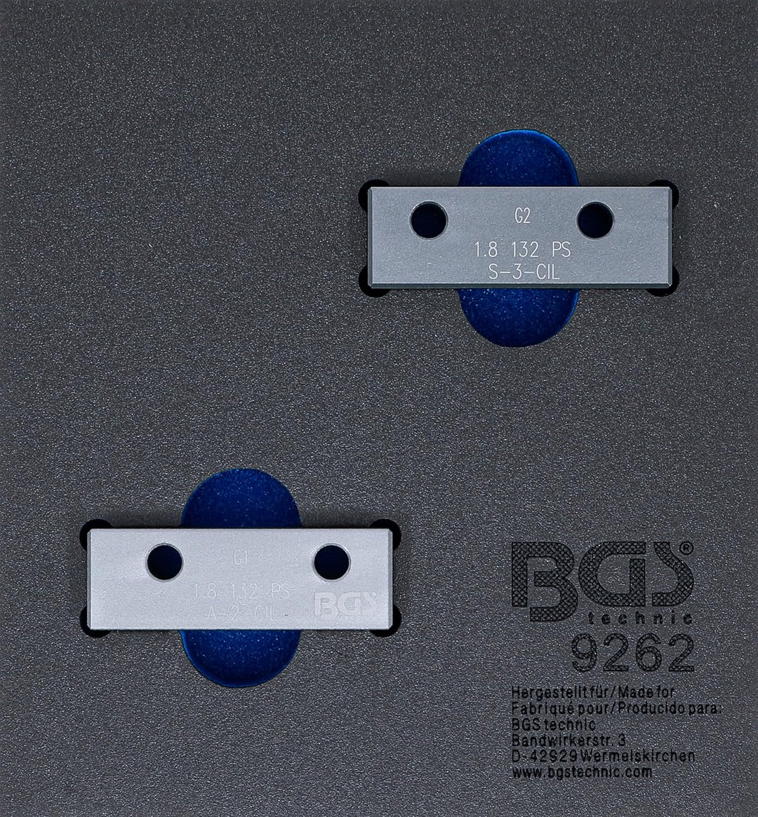 BGS 9262 | Werkstattwageneinlage 1/6: Nockenwellen-Arretierwerkzeug-Satz | für Fiat, Lancia 1.8l 130