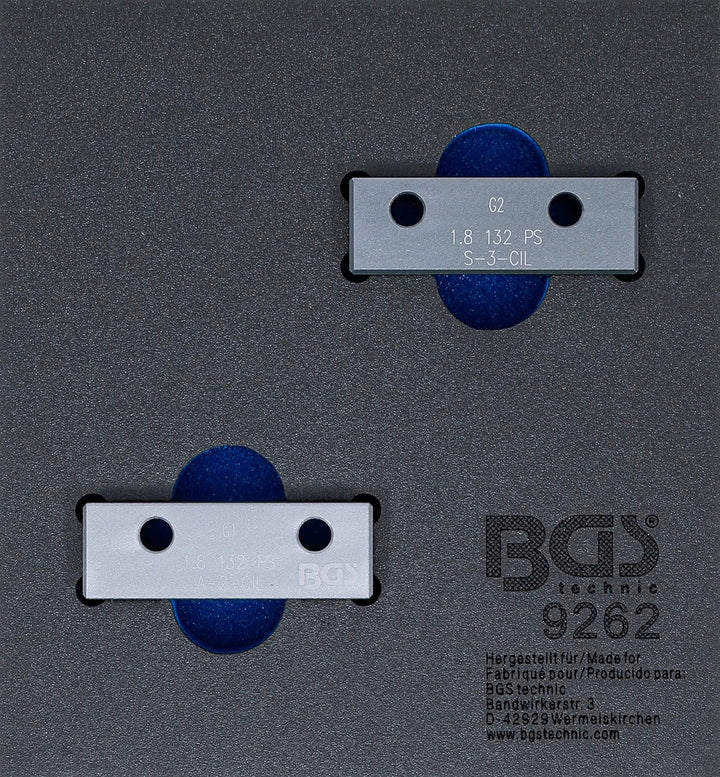 BGS 9262 | Werkstattwageneinlage 1/6: Nockenwellen-Arretierwerkzeug-Satz | für Fiat, Lancia 1.8l 130