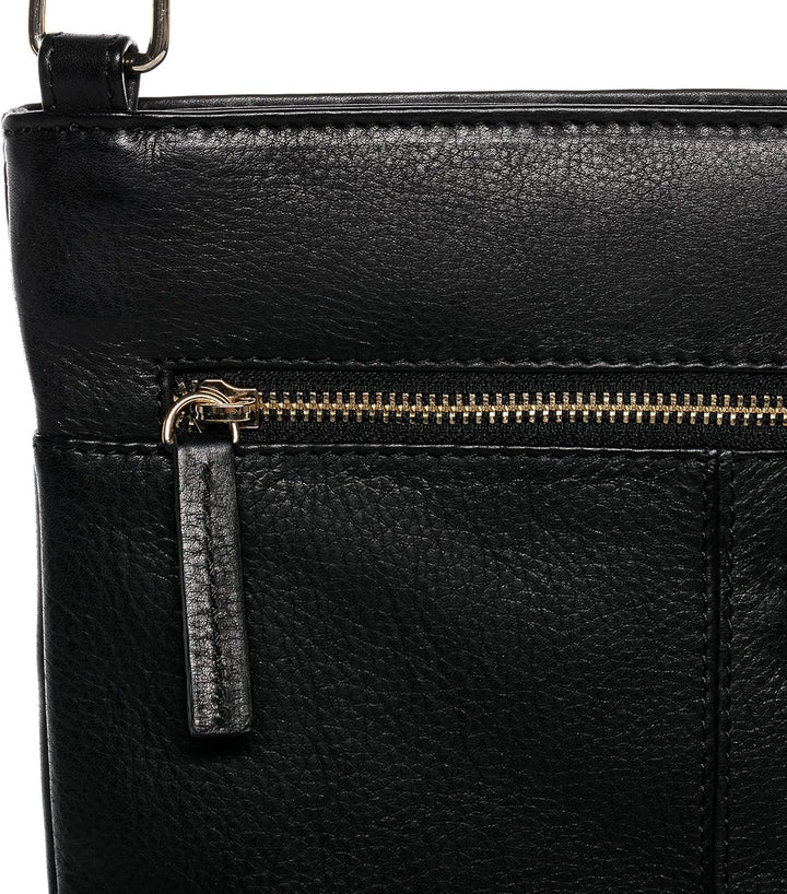 BACCINI Umhängetasche flach ELI aus Nappa-Leder I Crossbody bag klein für Damen I Schultertasche sch