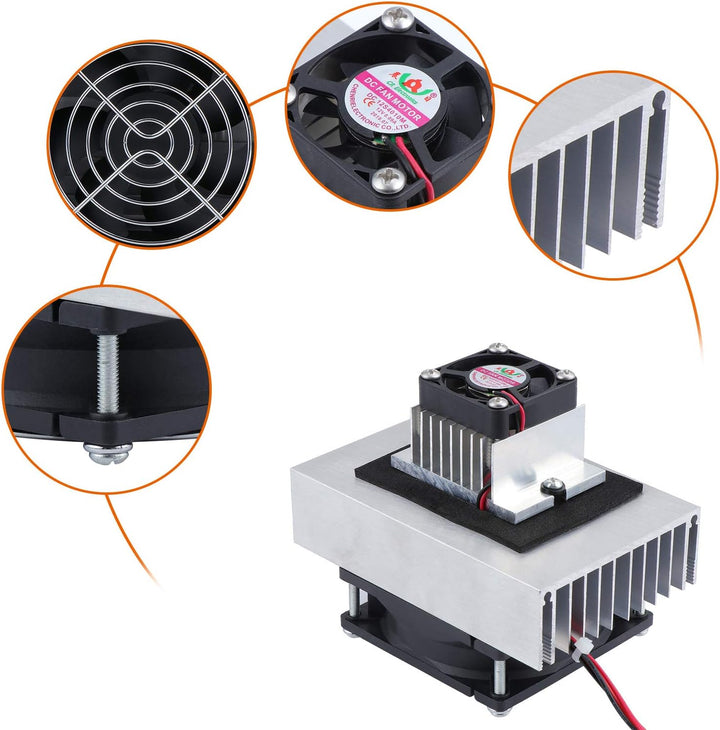 HSEAMALL Thermoelektrisches Peltier-Kühlsystem mit Halbleiter-Kühlsystem, 12 V, Gleichstrom, Leitmod
