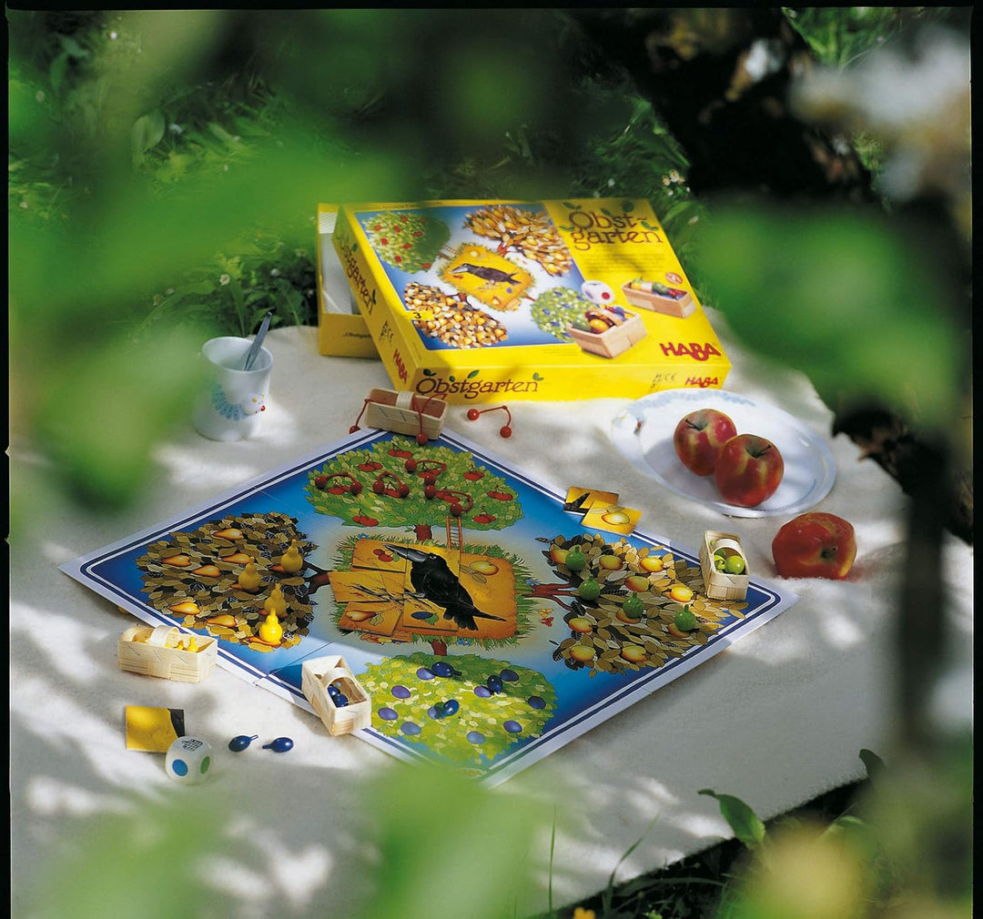 HABA 3403 Der Frucht Cuervo Teo tischset Kinder, Mehrfarbig, Talla única Brettspiel, Brettspiel