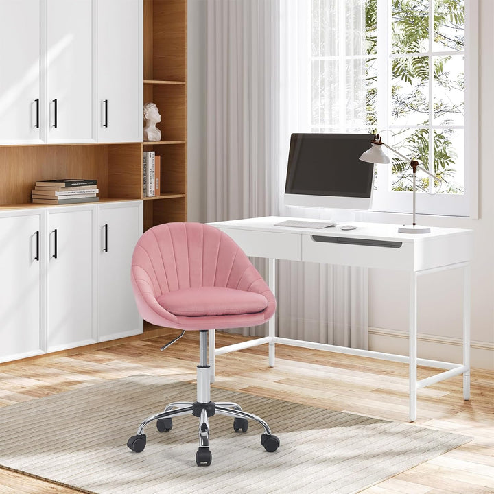 WOLTU Homeoffice Stuhl, Bürostuhl ergonomisch, Schminkstuhl drehbar, Drehstuhl mit Rollen, Schreibti