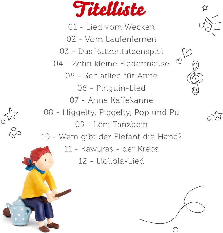 tonies Hörfiguren für Toniebox, Anne Kaffeekanne – 12 Lieder zum Singen, Spielen und Tanzen, Kinderl