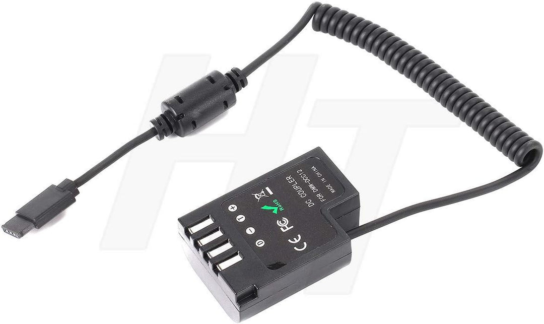 HangTon DMW-DCC12 DC-Koppler-Dummy-Akku-Netzteil für DJI Ronin S auf Panasonic GH3 GH4 GH5 Kamera