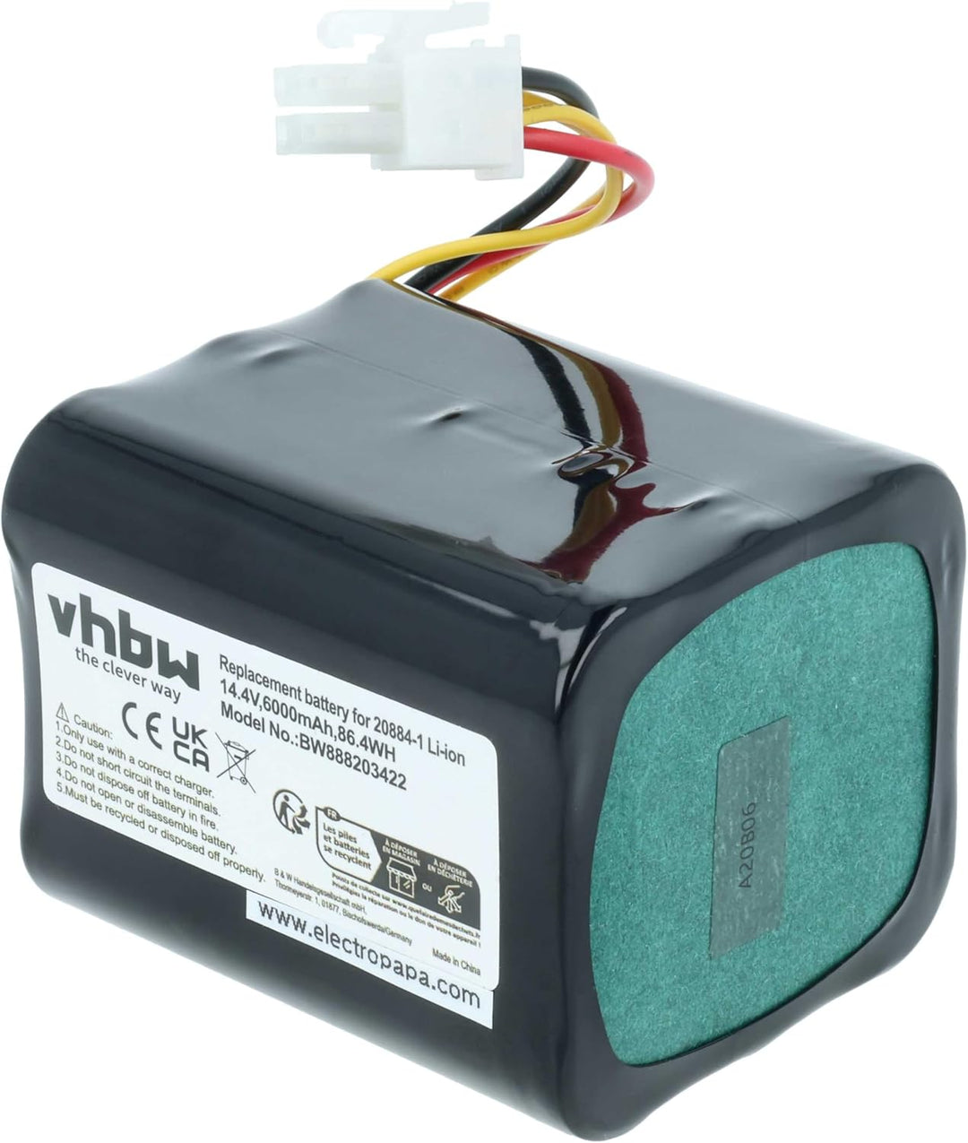 vhbw Akku kompatibel mit Vorwerk Kobold VR200 Staubsauger Home Cleaner Heimroboter (6000mAh, 14,4V,