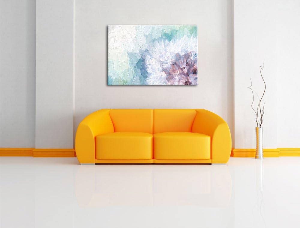 Pixxprint Zauberhafte Pusteblume als Leinwandbild/Grösse: 100x70 / Wandbild/Kunstdruck/fertig bespan