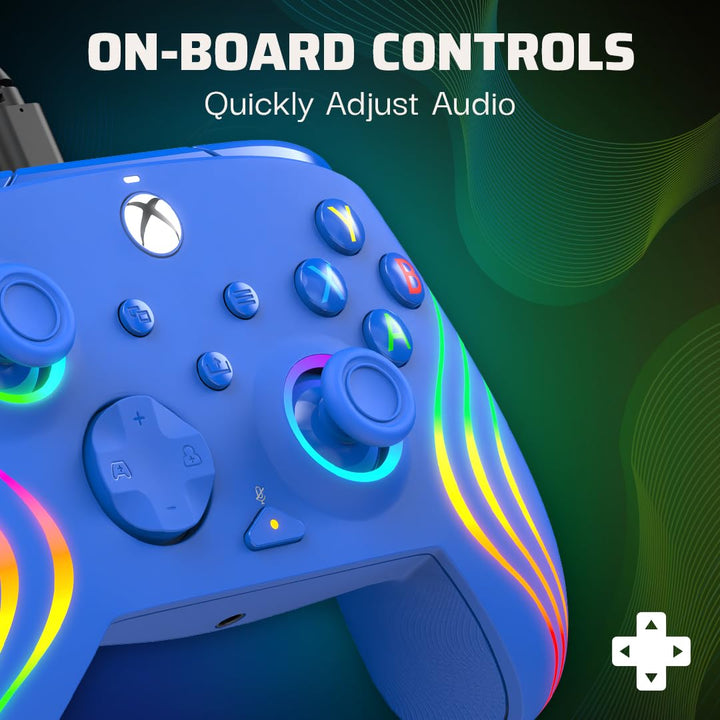 PDP Xbox Afterglow Wave Wired Controller Blue
