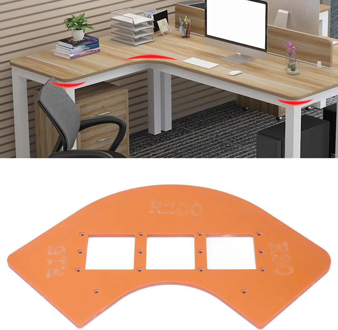 Fräser-Eckradius-Schablone, Radius-Jig-Fräser-Schablone, R15 R30 R100 R200, Holzbearbeitungs-Eckradi