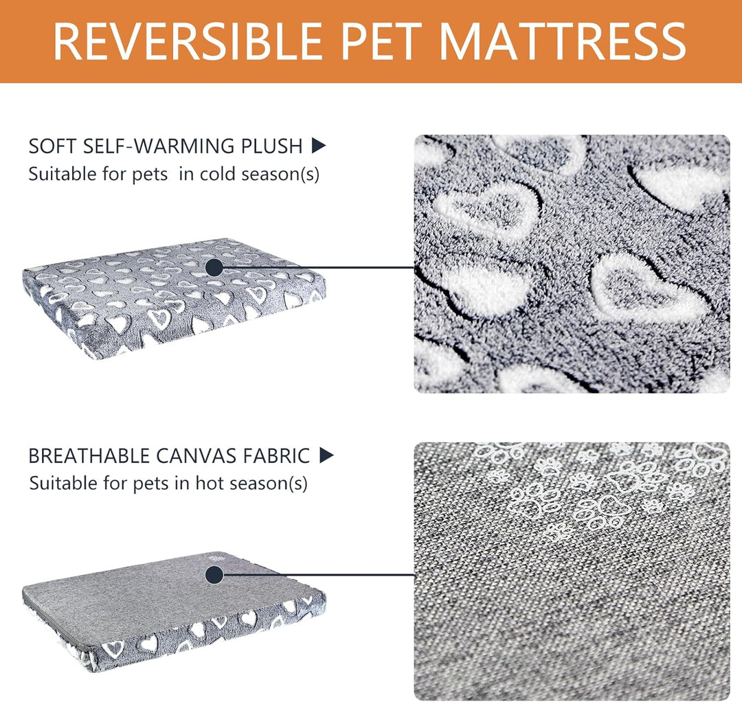 VANKEAN Hundebett Grosse Hunde Reversible kühl und warm, Hundematte Waschbar für Kiste mit wasserdic