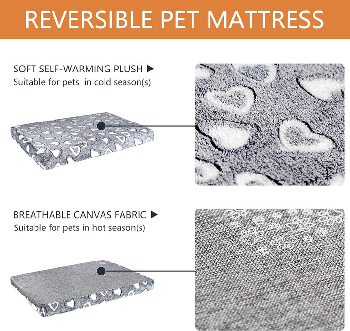 VANKEAN Hundebett Grosse Hunde Reversible kühl und warm, Hundematte Waschbar für Kiste mit wasserdic