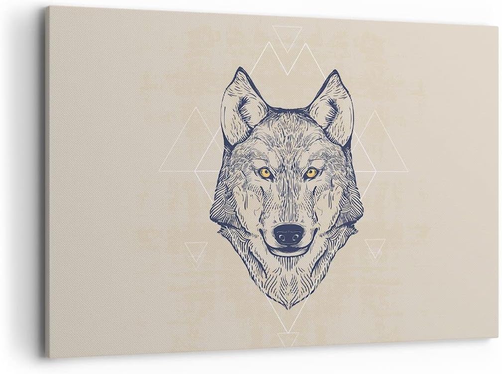 Bilder auf Leinwand 100x70cm Leinwandbild Husky Hund Portrait Plakat Gross Wanddeko Bild Schlafzimme