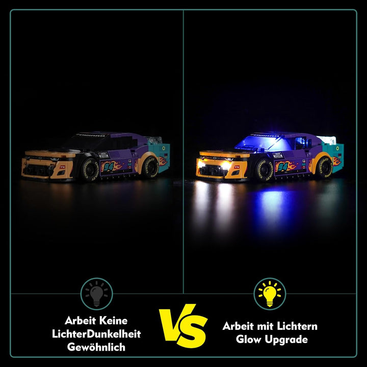 LocoLee Licht Kompatibel mit Lego 76935 NASCAR Next Gen Chevrolet Camaro ZL1, Nur Lichter Set - Kein