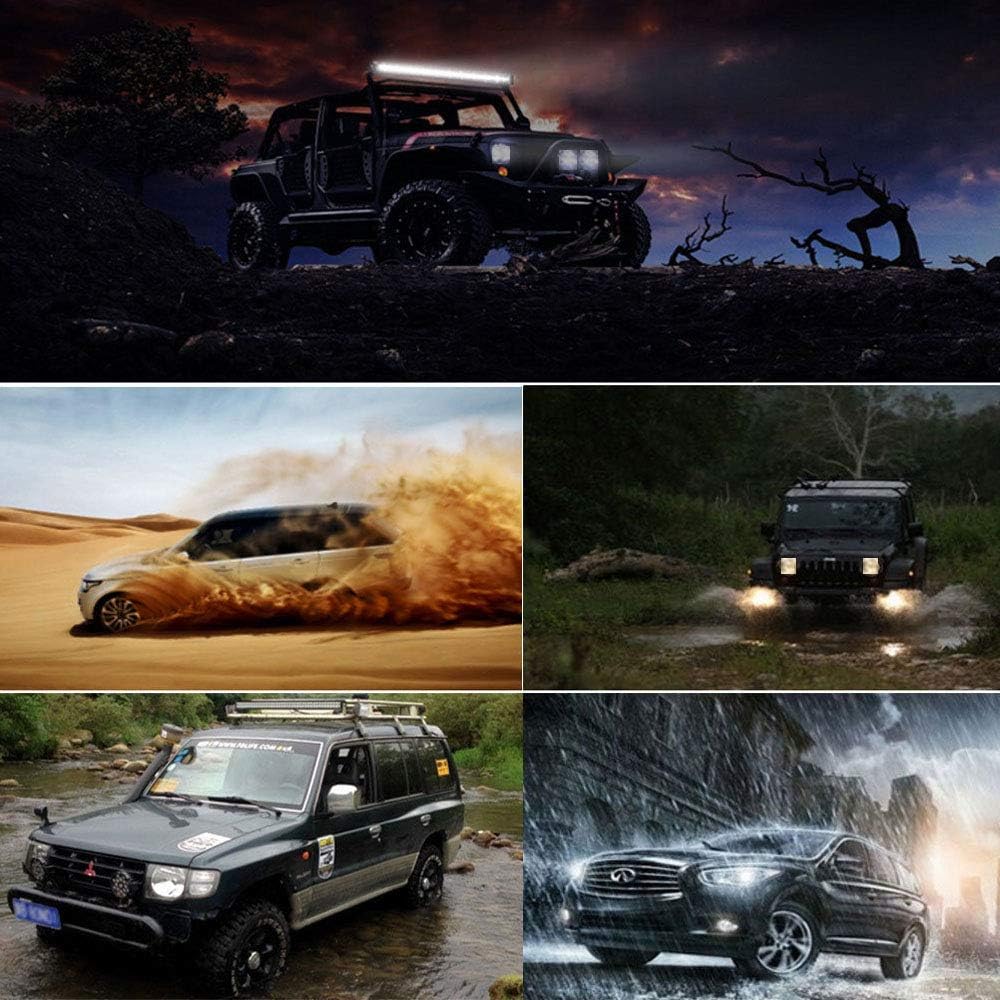 LZQ Arbeitsscheinwerfer 4 x 72W LED Zusatzscheinwerfer Offroad Scheinwerfer 21600LM 10-30V 6000K Arb