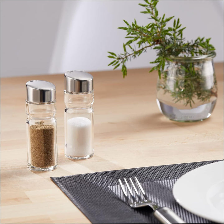 Westmark Menage Salz und Pfeffer, 6 Stück, 3-tlg., Fassungsvermögen: je 40 ml, Rostfreier Edelstahl/