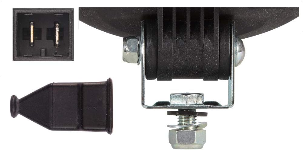 HELLA Halogen Arbeitsscheinwerfer - Oval 100 - 12V - Anbau - stehend - Bodenausleuchtung - Kabel: 20