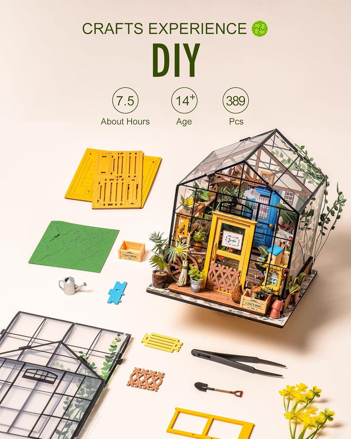 Rolife DIY Miniatur Haus Kits für Erwachsene Gewächshaus Puppenhaus Handwerk Kits für Erwachsene Mod