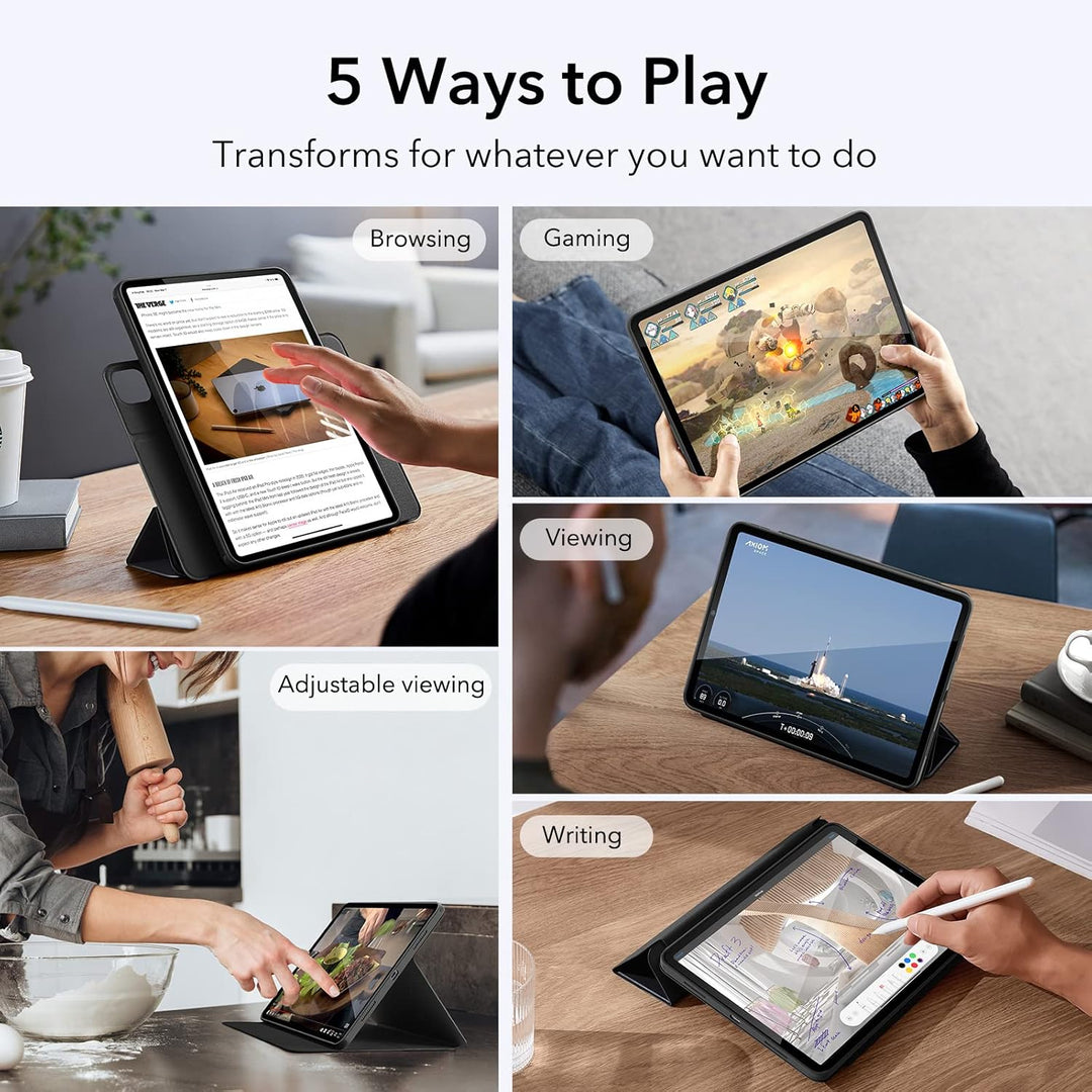 ESR Hybrid Hülle für iPad Pro 12.9 Hülle (2022/2021), iPad Pro 12.9 Case mit Pencil Halter, 12,9 Zol