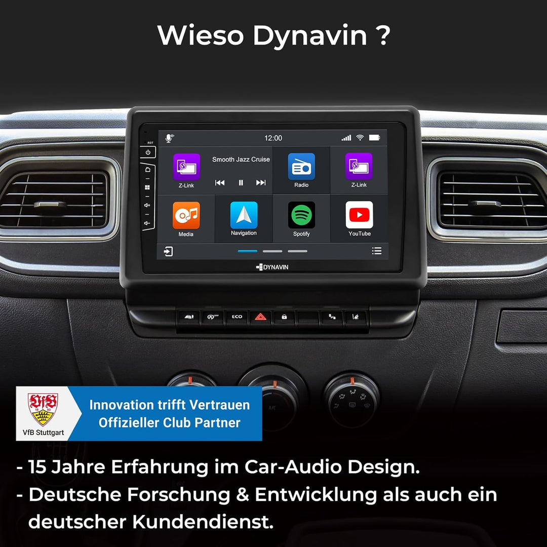 DYNAVIN Android Autoradio Navi für Renault Master Opel Movano B Nissan NV400 ab 2019: 9 Zoll OEM Rad