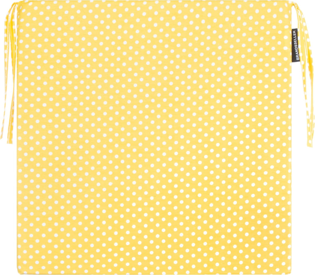 Brandsseller Sitzkissen Punkte 4er-Set ca. 40x40 cm mit Klettverschluss Stuhlauflage Sitzauflage 4 K