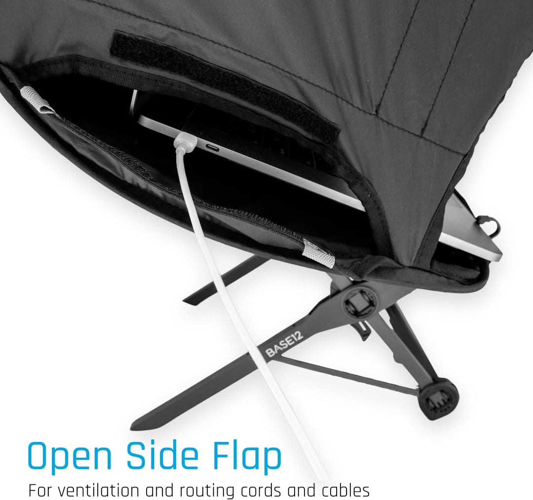 BASE12 Laptop-Sonnenschutz für den Aussenbereich, faltbar und tragbar, Blendschutz, für Laptops, Tab