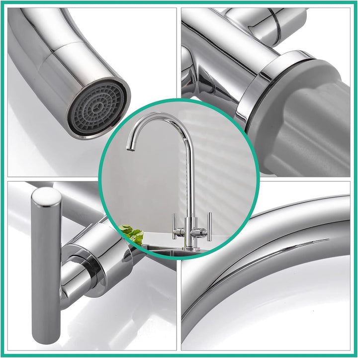 Cobbe Küchenarmatur, Küchenarmatur, Doppelhebel, 360° schwenkbarer Auslauf, Küchenarmaturen, Mischba