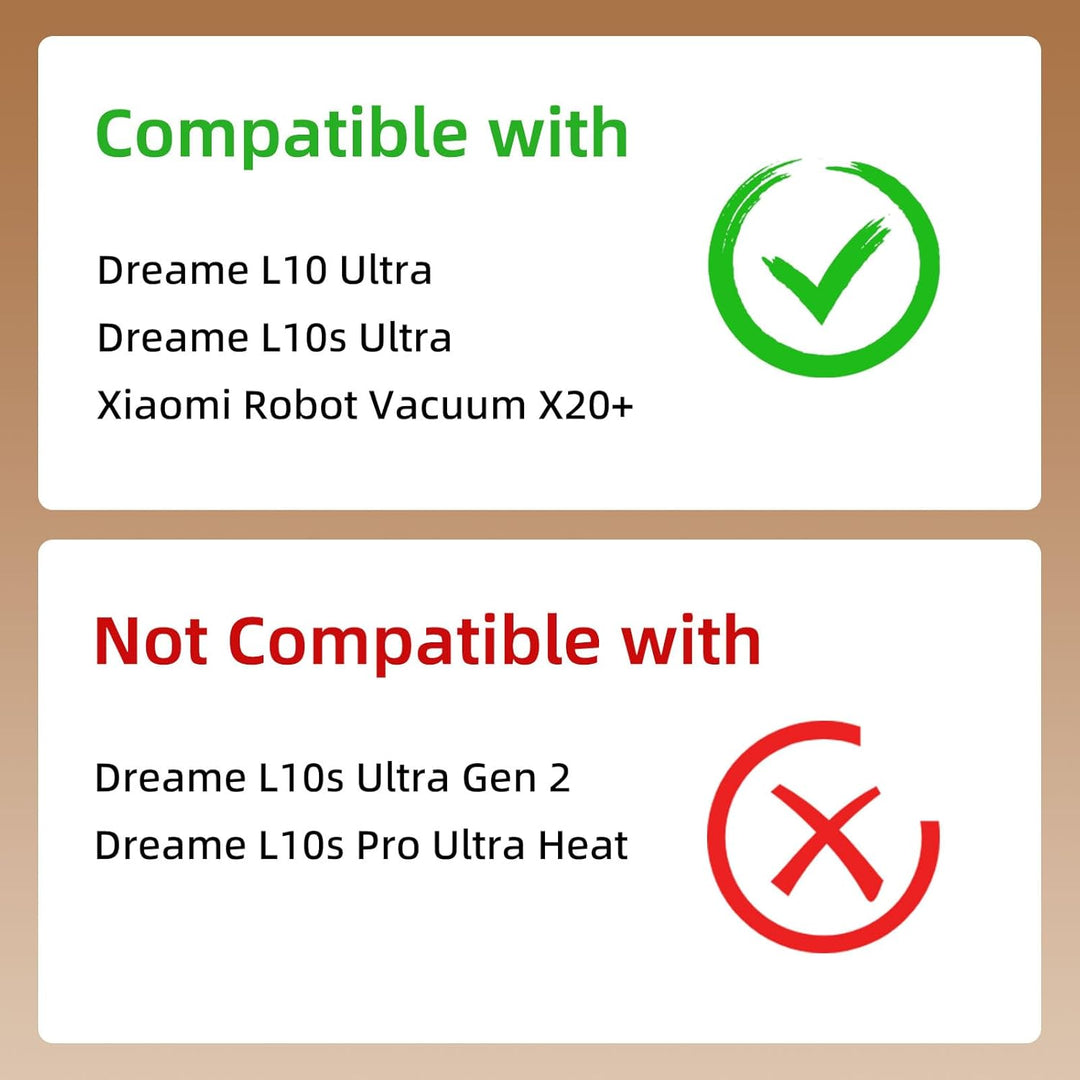 Liveryde Ersatzteile Kompatibel mit Dreame L10s Ultra / L10 Ultra, für Xiaomi Robot Vacuum X20+ Zube