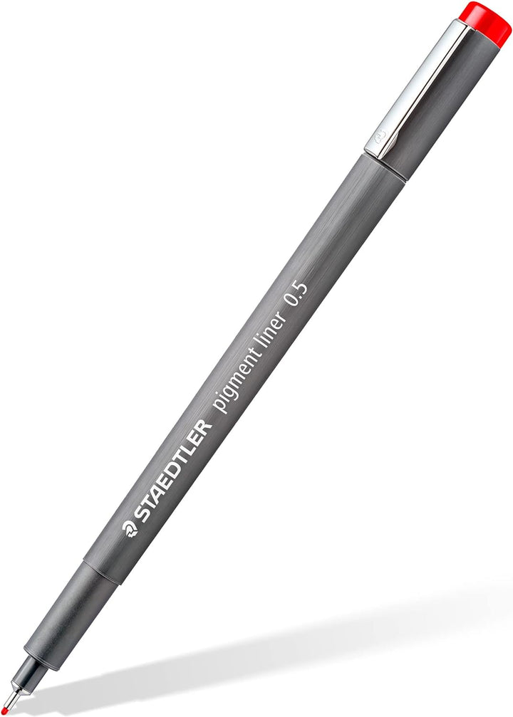 STAEDTLER bunte pigment liner, dokumentenechte Pigmenttinte, lange Metallspitze, Linienbreite 0,5mm,