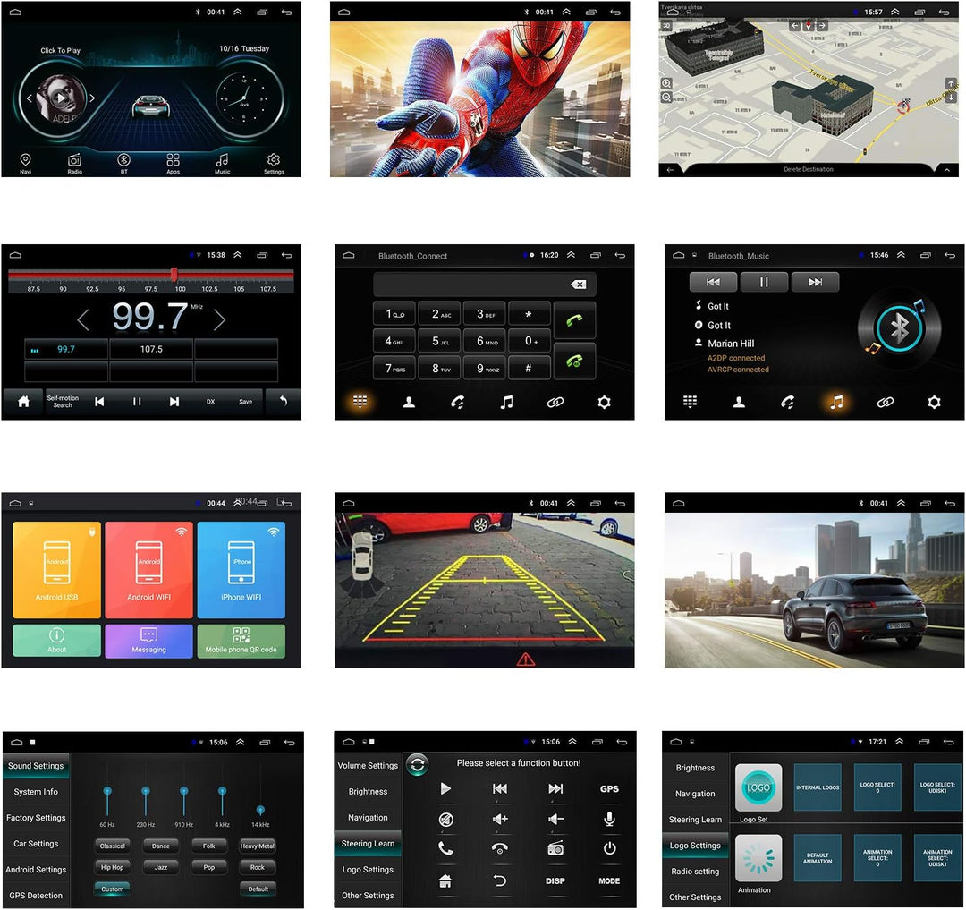 ANKEWAY 2022 Das Neueste Upgrade 7 Zoll Android Autoradio 2 DIN, 1080P HD Touchscreen Auto Multimedi