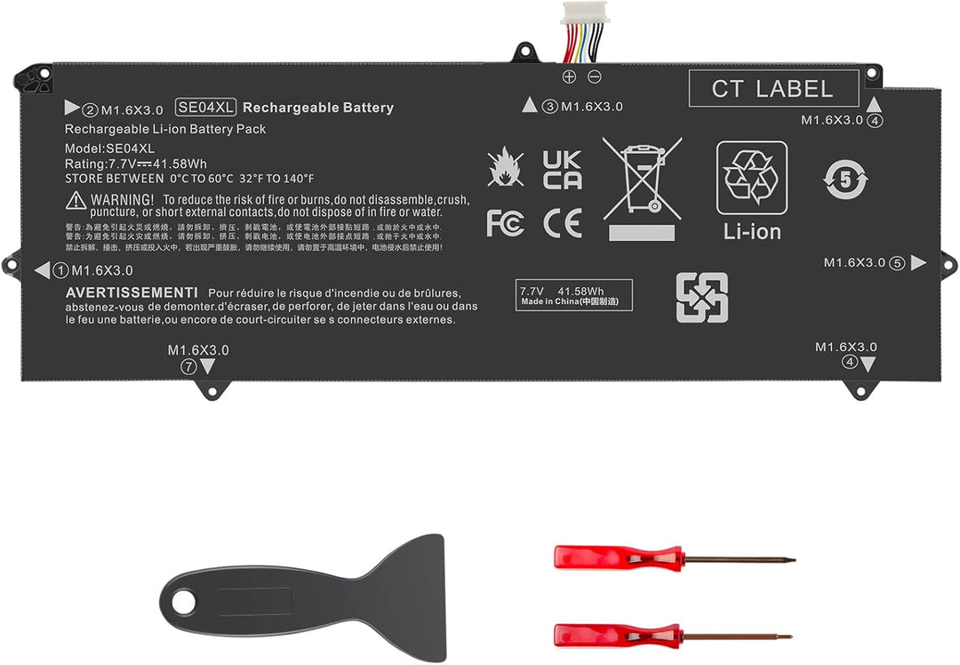 ASUNCEL 41,58 Wh 5130 mAh SE04XL Laptop Akku für HP Pro x2 612 G2 Tablet 860708-855 860724-2B1 86072